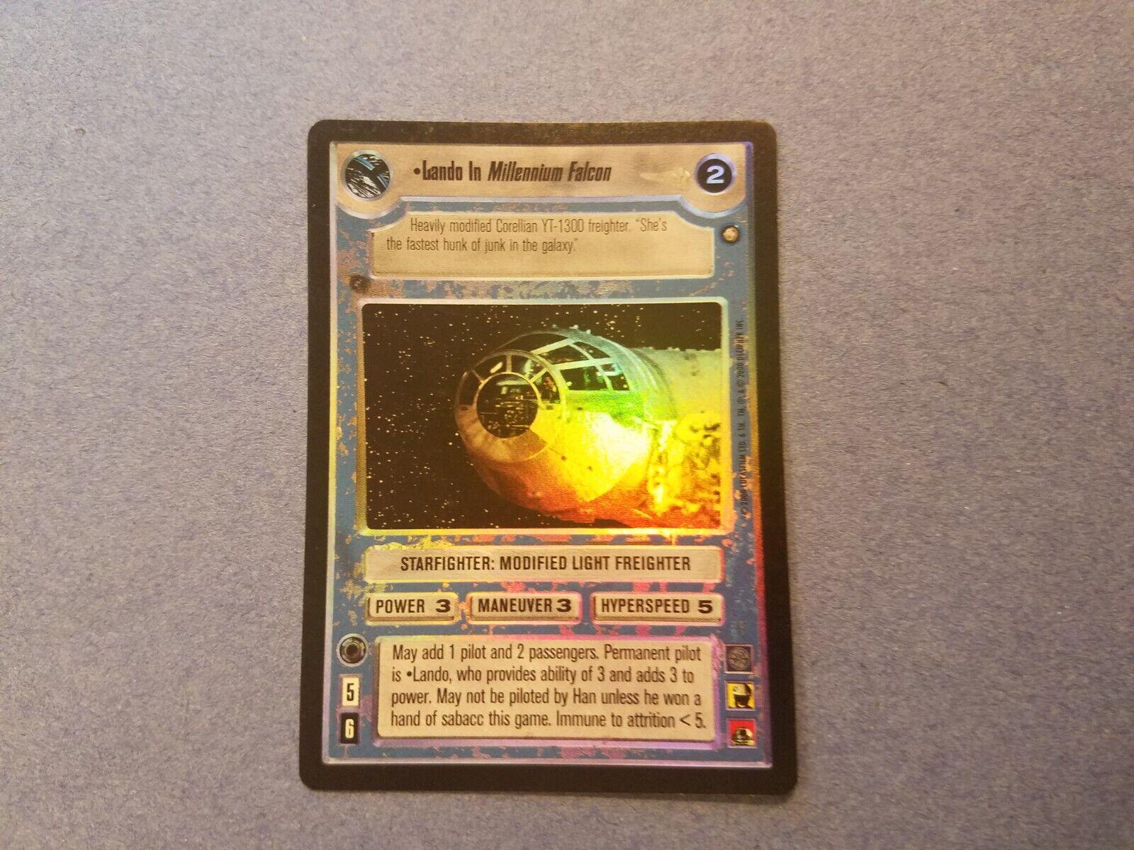 Lando In Millennium Falcon [Foil] Star Wars CCG Reflections II