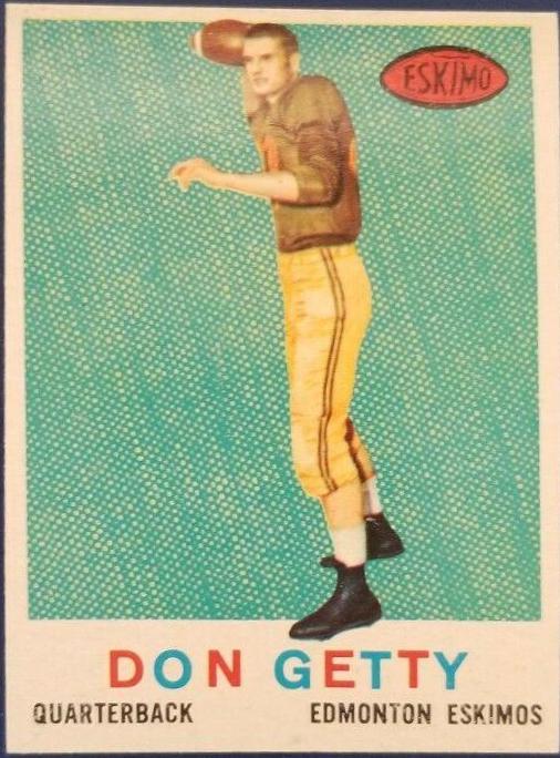 Don Getty #39 Football Cards 1959 Topps CFL