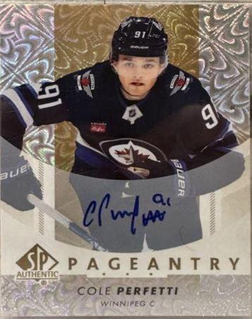 Cole Perfetti [Autograph] #P-35 Hockey Cards 2022 SP Authentic Pageantry