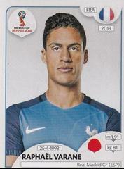 Raphael Varane [Black Back] #195 Soccer Cards 2018 Panini World Cup Stickers Prices