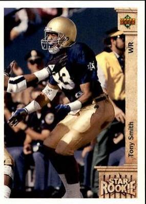 Tony Smith #23 Football Cards 1992 Upper Deck