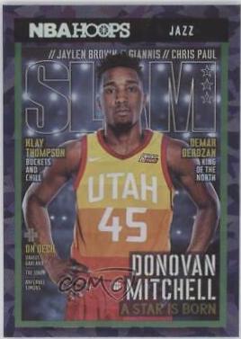 Donovan Mitchell [Green Ice] #215 Basketball Cards 2021 Panini Hoops SLAM