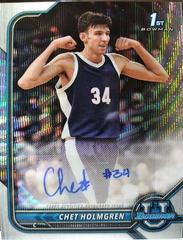 Chet Holmgren [Lava Refractor] #BCPA-CH Basketball Cards 2021 Bowman University Chrome Autographs Prices