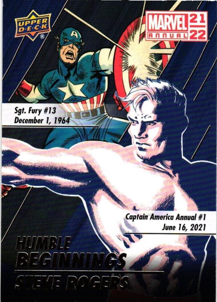 Steve Rogers #HB-9 Marvel 2021 Upper Deck Annual Humble Beginnings