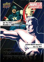 Steve Rogers #HB-9 Marvel 2021 Upper Deck Annual Humble Beginnings Prices