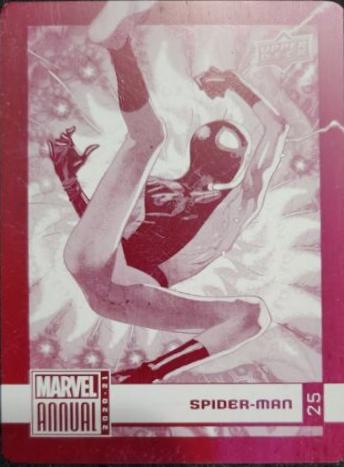 Spider-Man [Printing Plate] #25 Marvel 2020 Upper Deck Annual