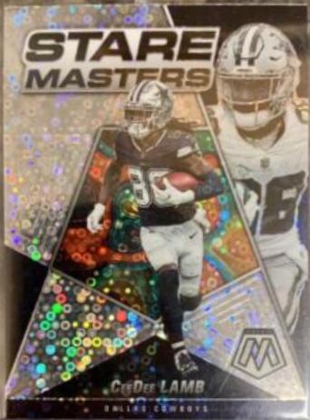 CeeDee Lamb [No Huddle Silver] #SM-18 Football Cards 2022 Panini Mosaic Stare Masters