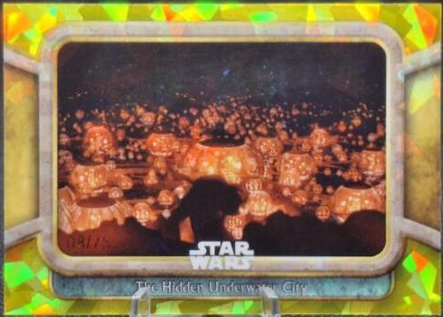 The Hidden Underwater City [Yellow] #17 Star Wars 2024 Topps Chrome Sapphire