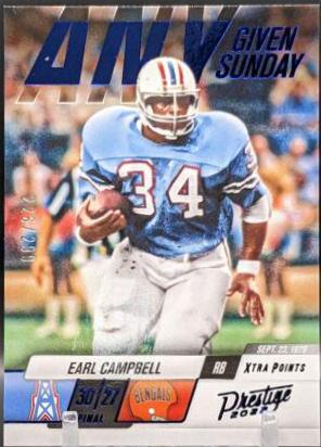 Earl Campbell [Blue] #13 Football Cards 2022 Panini Prestige Any Given Sunday