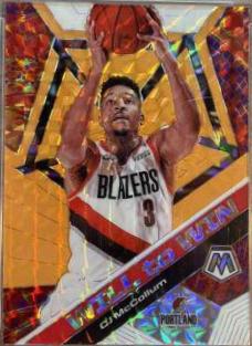 CJ McCollum [Orange Fluorescent] #1 Basketball Cards 2019 Panini Mosaic Will to Win