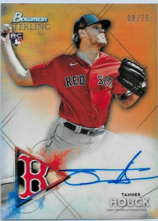 Tanner Houck [Orange Refractor] #BSRA-TH Baseball Cards 2021 Bowman Sterling Rookie Autographs