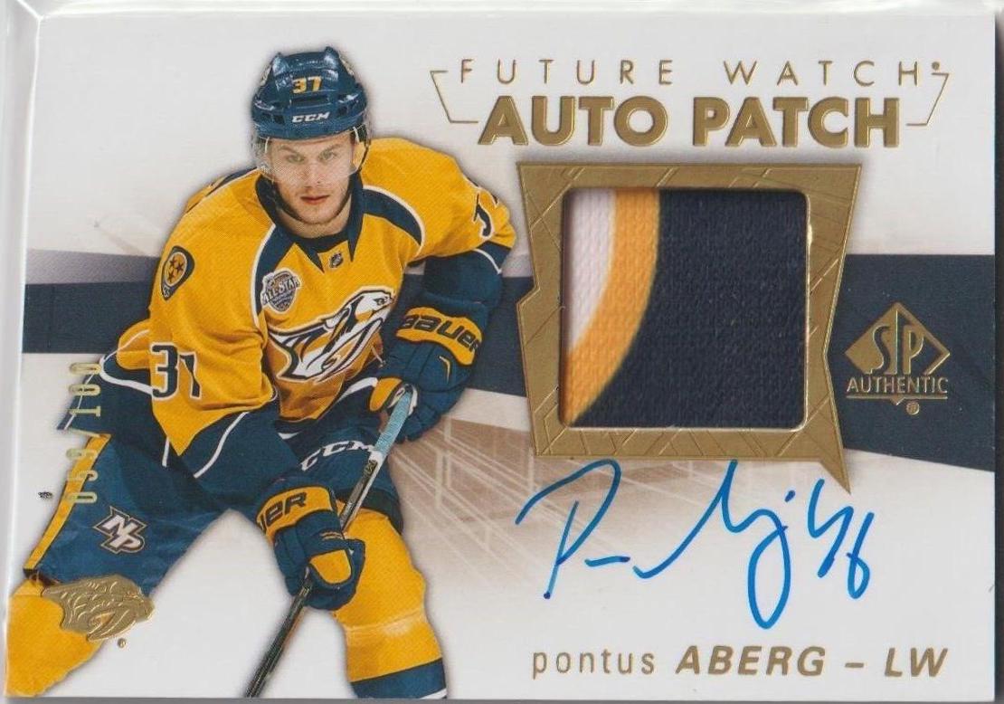 Pontus Aberg [Limited Patch Autograph] #128 Hockey Cards 2016 SP Authentic