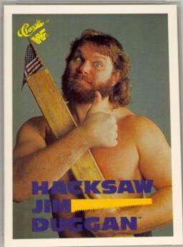 Hacksaw Jim Duggan #110 Wrestling Cards 1989 Classic WWF