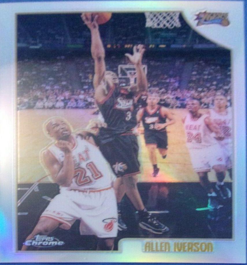 1998 Topps Chrome top Allen Iverson Refracter !!!