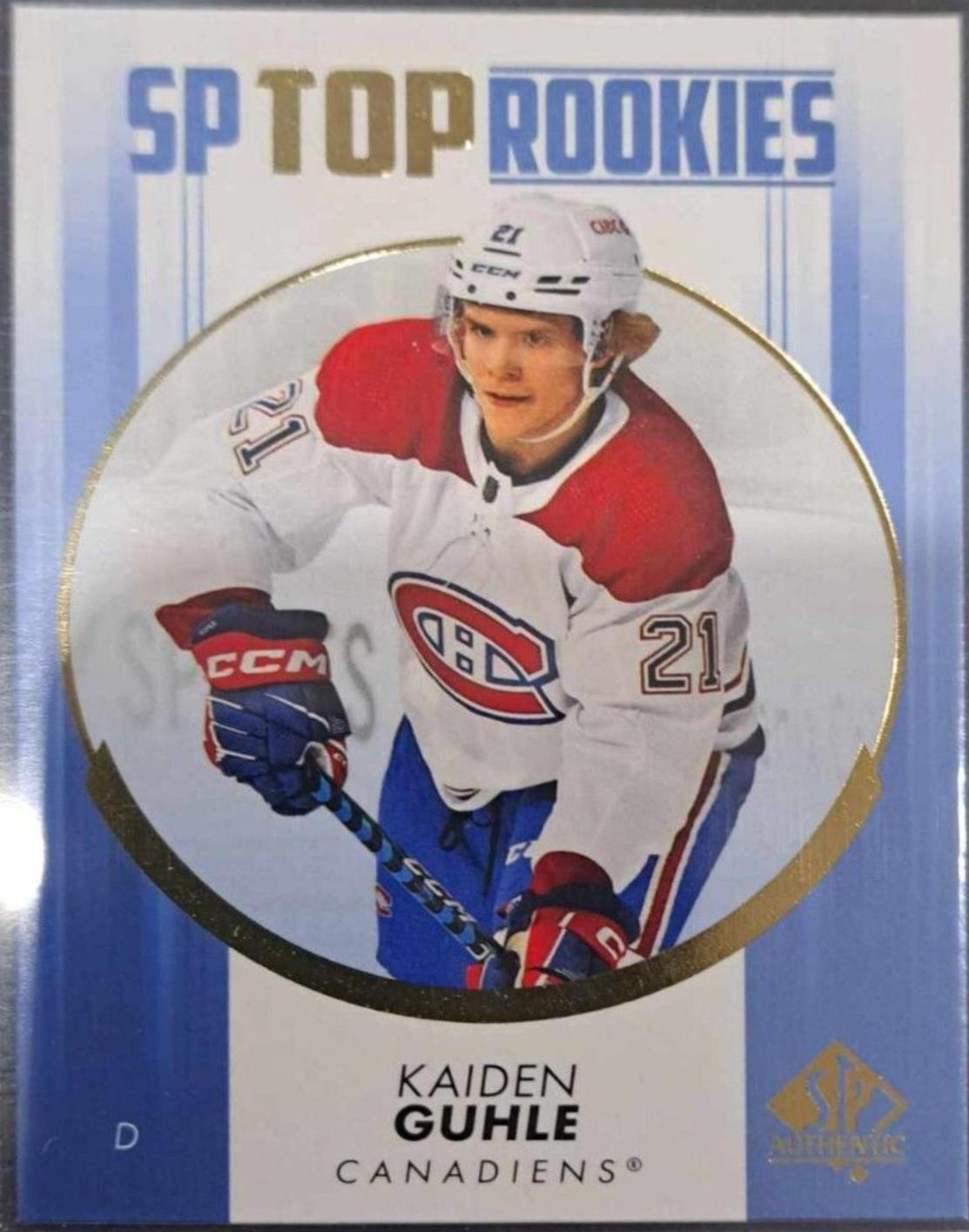 Kaiden Guhle [Blue] #TR-4 Hockey Cards 2022 SP Authentic Top Rookies