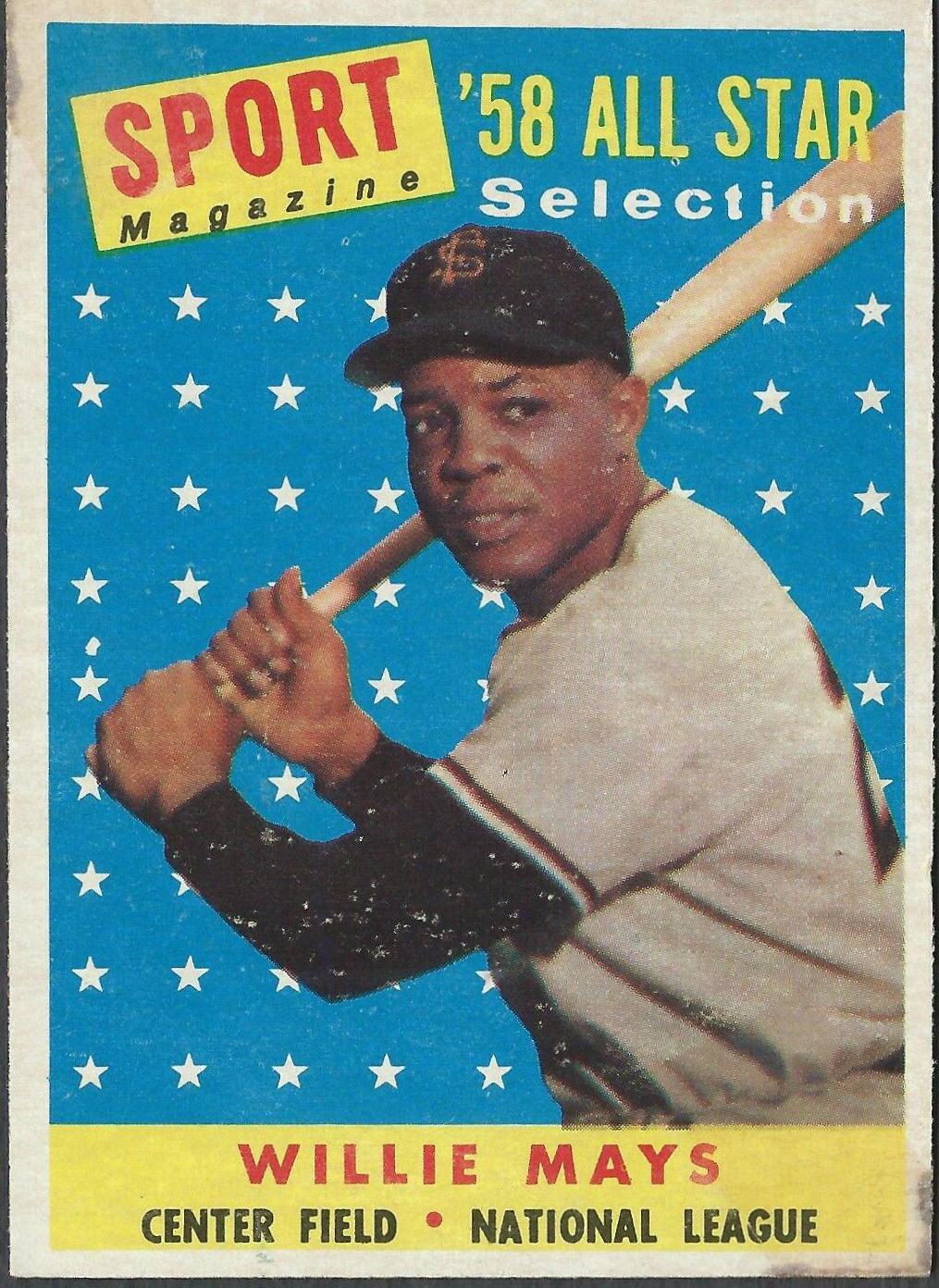 1958 Topps #486 hotsell WILLIE MAYS All-Star SGC 2.5 HOF Baseball Card