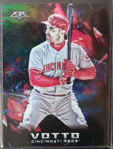 Joey Votto [Onyx] #170 Baseball Cards 2018 Topps Fire