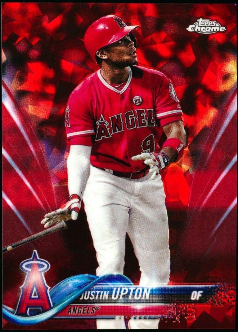 Justin Upton [Red] 190 Prices 2018 Topps Chrome Sapphire Baseball