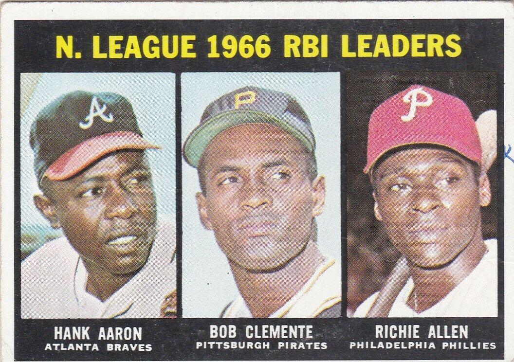 Nl Rbi Leaders Hank Aaron Bob Clemente Richie Allen Prices