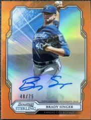 Brady Singer [Orange] #BS Baseball Cards 2019 Bowman Sterling Prospect Autographs Prices