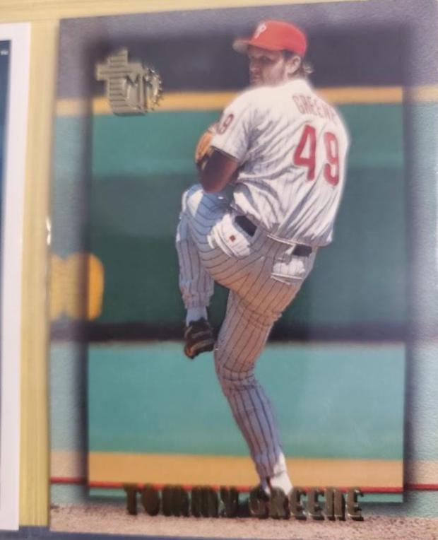 Tommy Greene #55 Baseball Cards 1995 Topps Embossed