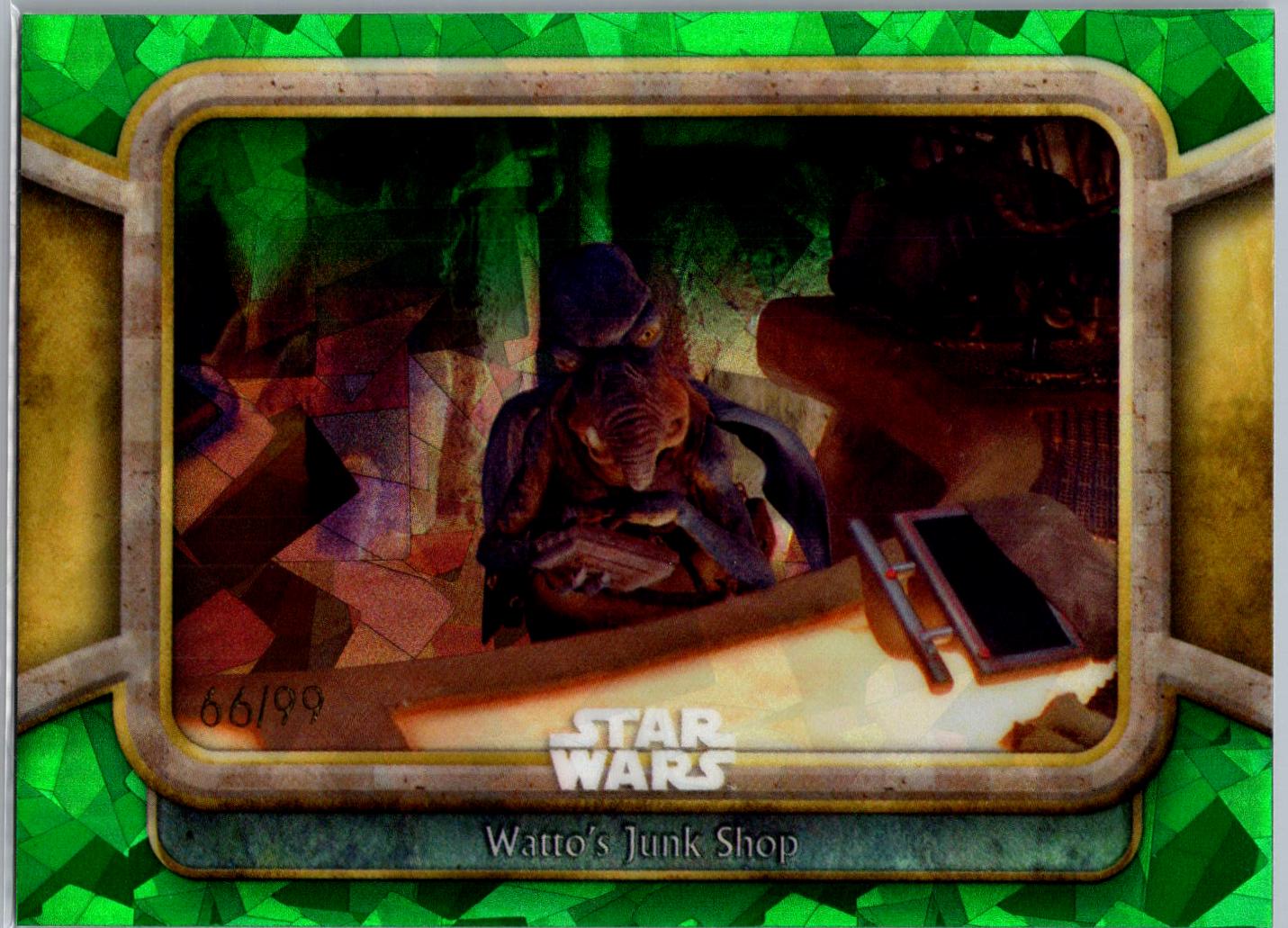 Watto's Junk Shop [Green] #31 Star Wars 2024 Topps Chrome Sapphire