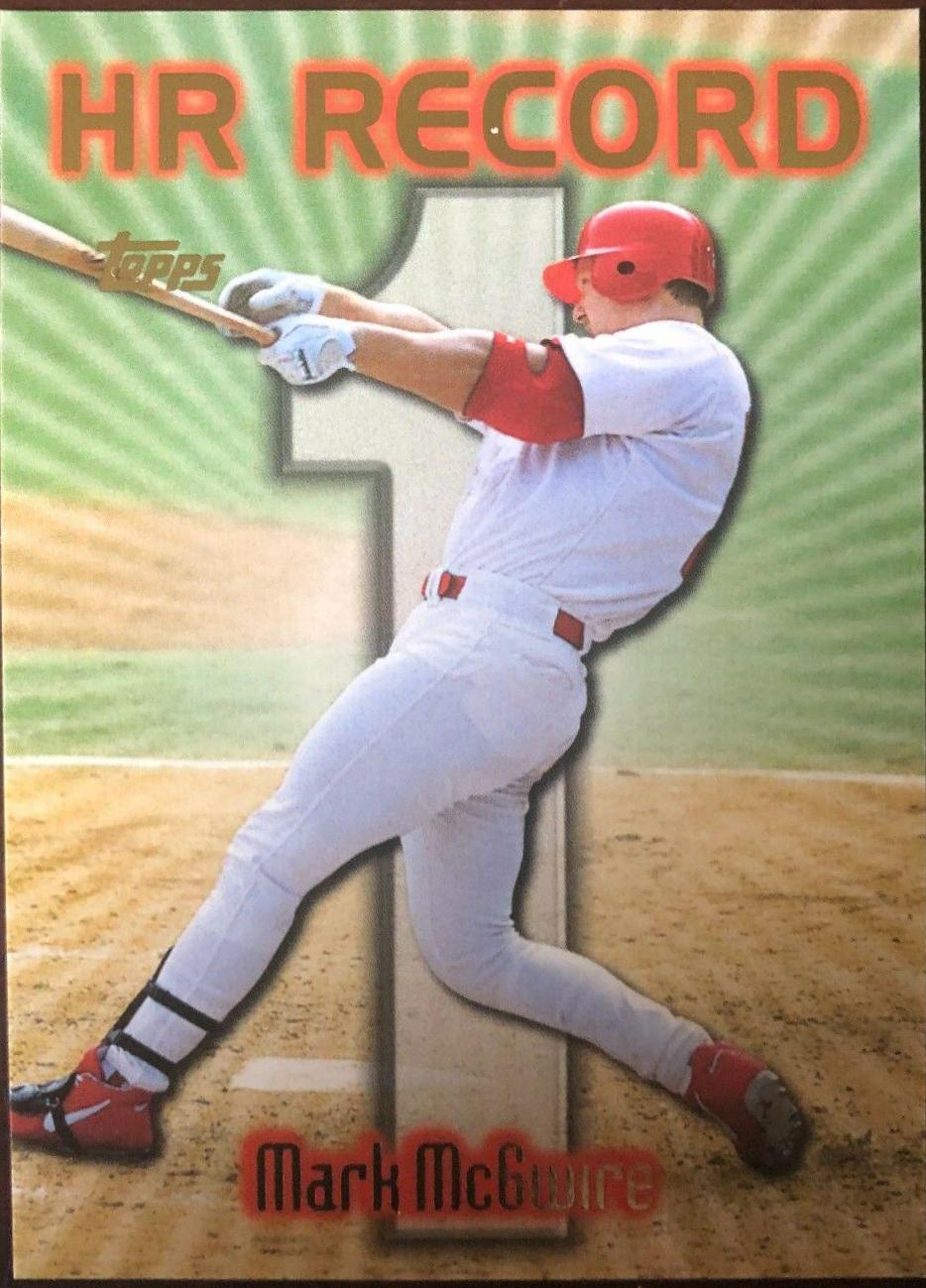 Mark McGwire [#1] #220 Baseball Cards 1999 Topps Home Run Record