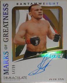 Petr Yan Ufc Cards 2021 Panini Immaculate UFC Marks of Greatness Autographs