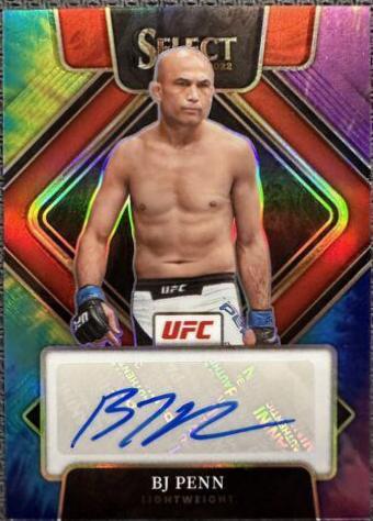 BJ Penn [Tie Dye] #SG-BJP Ufc Cards 2022 Panini Select UFC Signatures