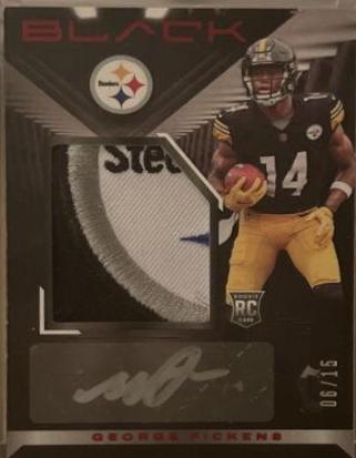 George Pickens [Patch Autograph Ruby] #218 Football Cards 2022 Panini Black