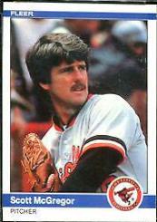 Scott McGregor #13 Baseball Cards 1984 Fleer