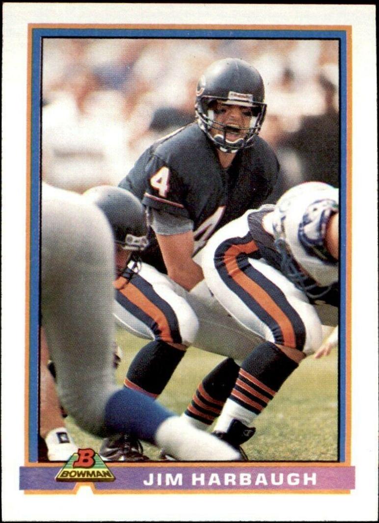 Jim Harbaugh #62 Football Cards 1991 Bowman