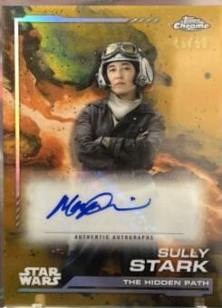 Maya Erskine as Sully Stark [Gold Refractor] #AU-ME Star Wars 2024 Topps Chrome Autograph