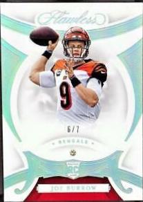 Joe Burrow #101 Football Cards 2020 Panini Flawless