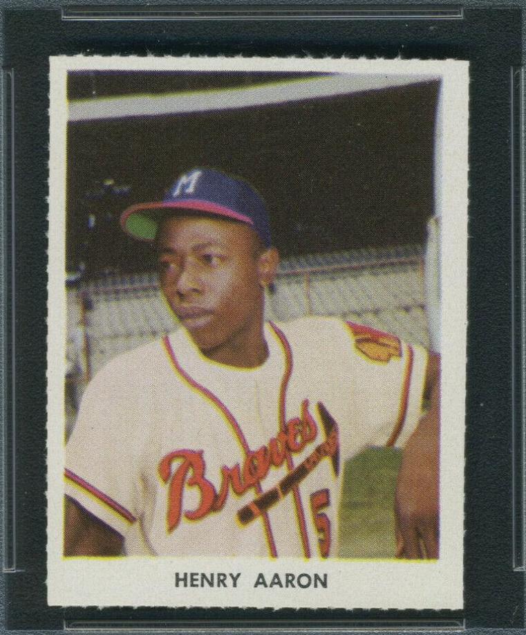 Hank Aaron [Milwaukee Braves] Baseball Cards 1955 Golden Stamps