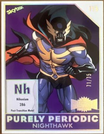 Nighthawk #PP-113 2024 SkyBox Metal Universe Avengers Purely Periodic