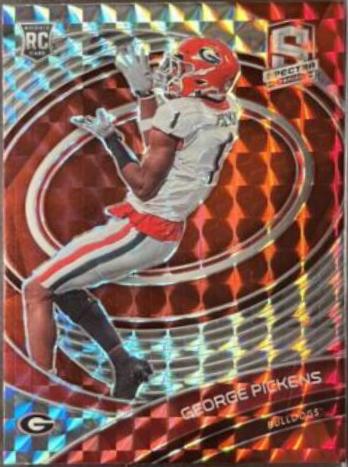 George Pickens [Red] #22 Football Cards 2022 Panini Chronicles Draft Picks Spectra