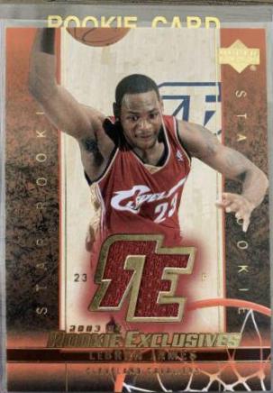 LeBron James [Jersey] #J1 Prices | 2003 Upper Deck Rookie Exclusives |  Basketball Cards