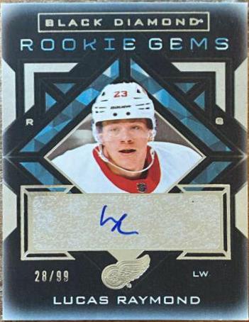 Lucas Raymond [Spectrum] #RG-LR Hockey Cards 2021 Upper Deck Black Diamond Rookie Gems