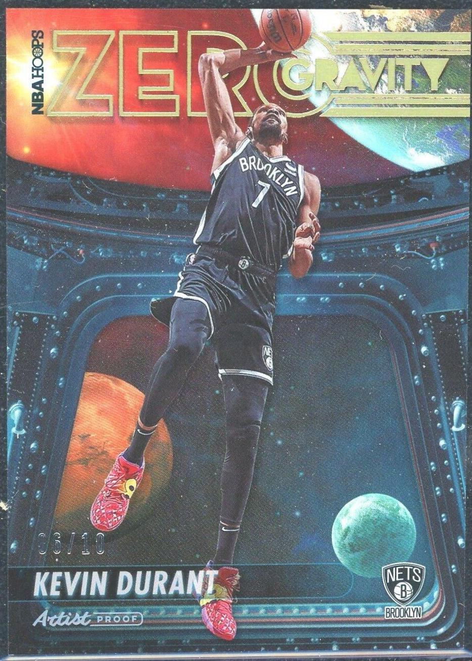 Kevin Durant [Hyper Gold] #3 Basketball Cards 2022 Panini Hoops Zero Gravity