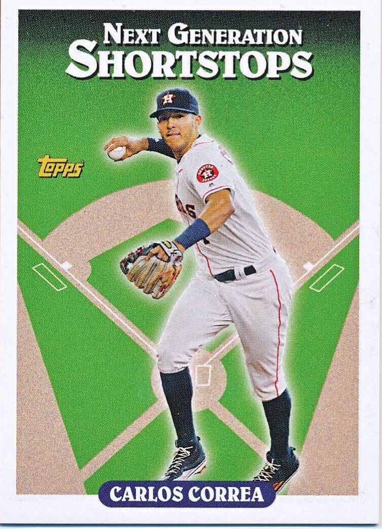 Carlos Correa #55 Baseball Cards 2016 Topps Throwback Thursday