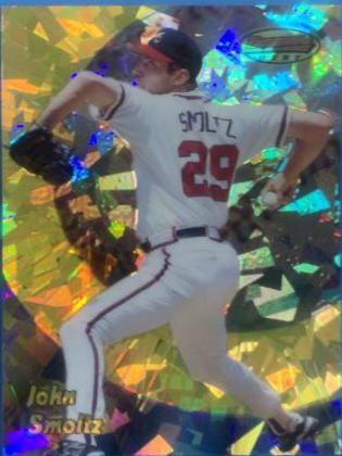 John Smoltz [Atomic Refractor] #84 Baseball Cards 1998 Bowman's Best