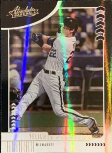 Christian Yelich [Spectrum Gold] #20 Baseball Cards 2020 Panini Absolute