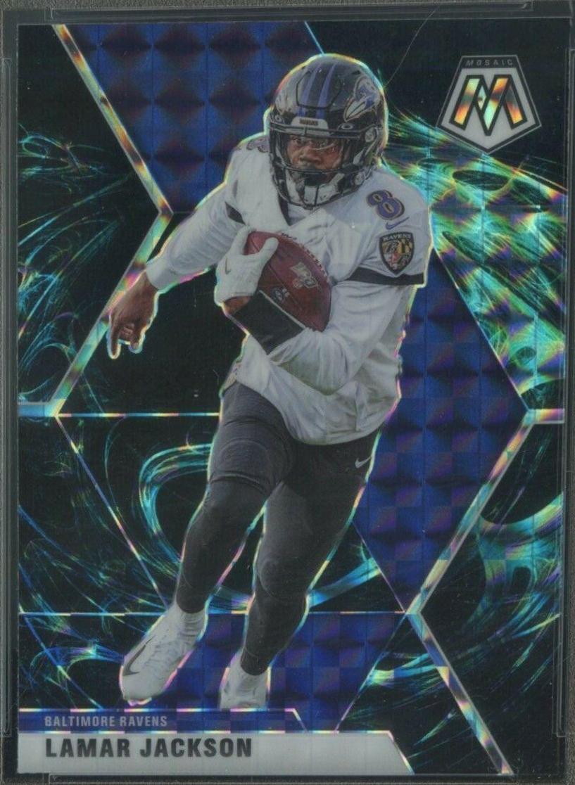 Lamar Jackson [Genesis] #19 Football Cards 2020 Panini Mosaic