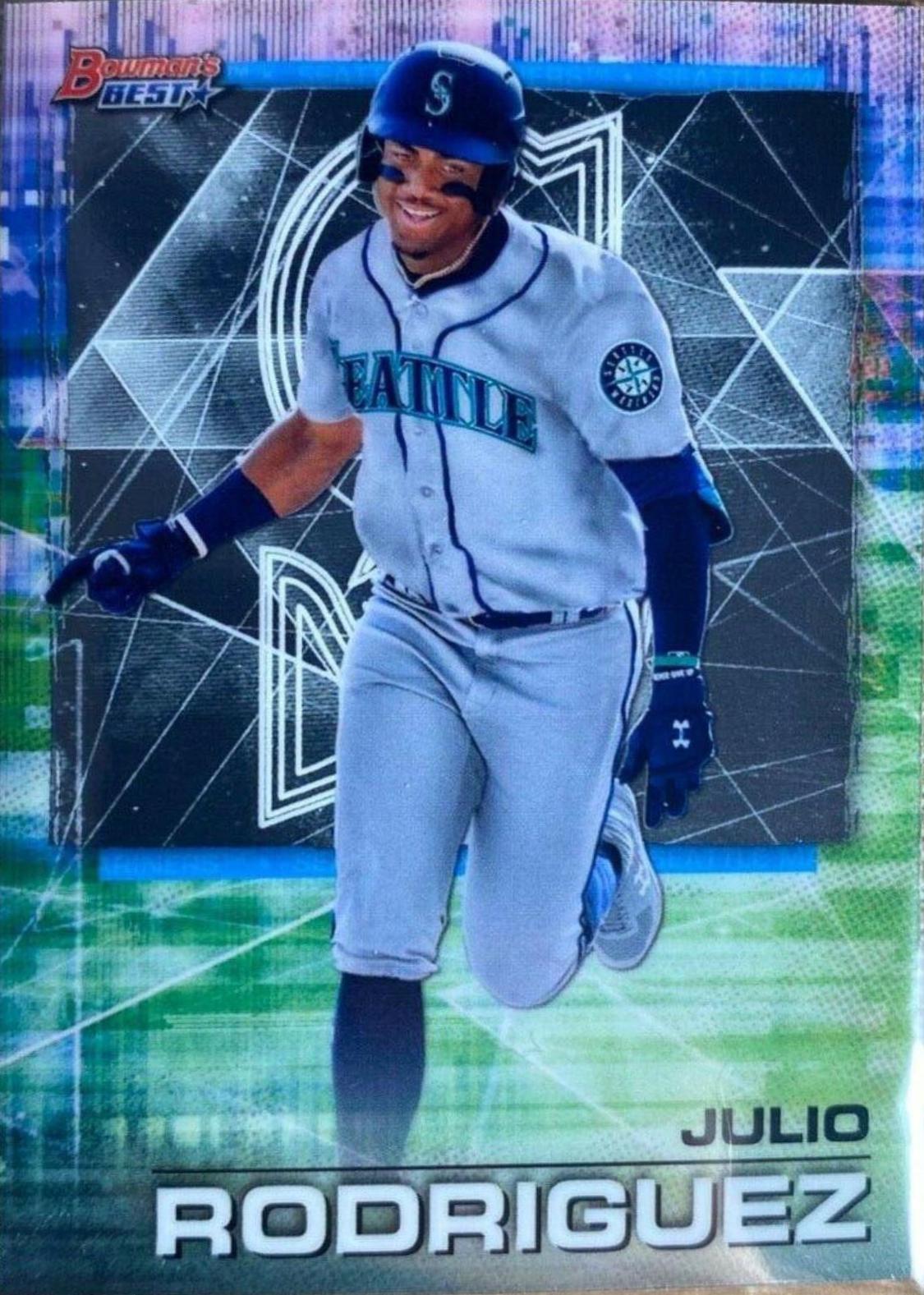 2021 Bowman Chrome hot Scouts Top 100 #BTP-19 Julio Rodriguez Graded CGG 10 Gem Mint