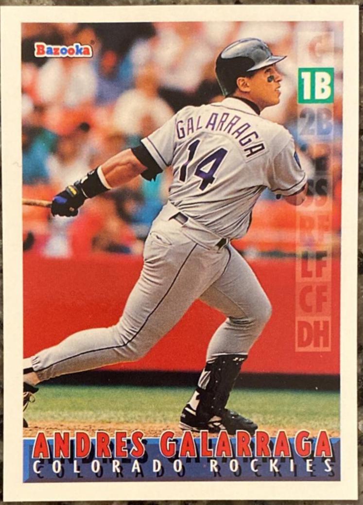 Andres Galarraga #83 Baseball Cards 1995 Bazooka