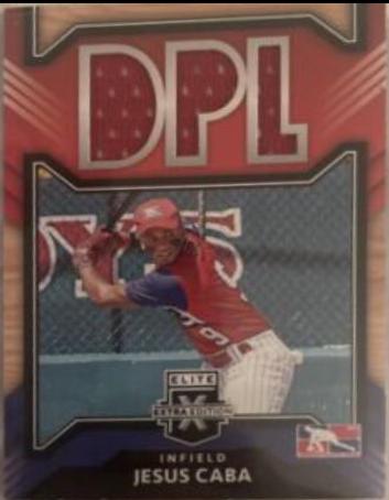 Jesus Caba #DM-JC Baseball Cards 2022 Panini Elite Extra Edition DPL Materials