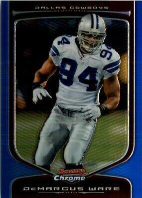 DeMarcus Ware [Blue Refractor] #106 Football Cards 2009 Bowman Chrome