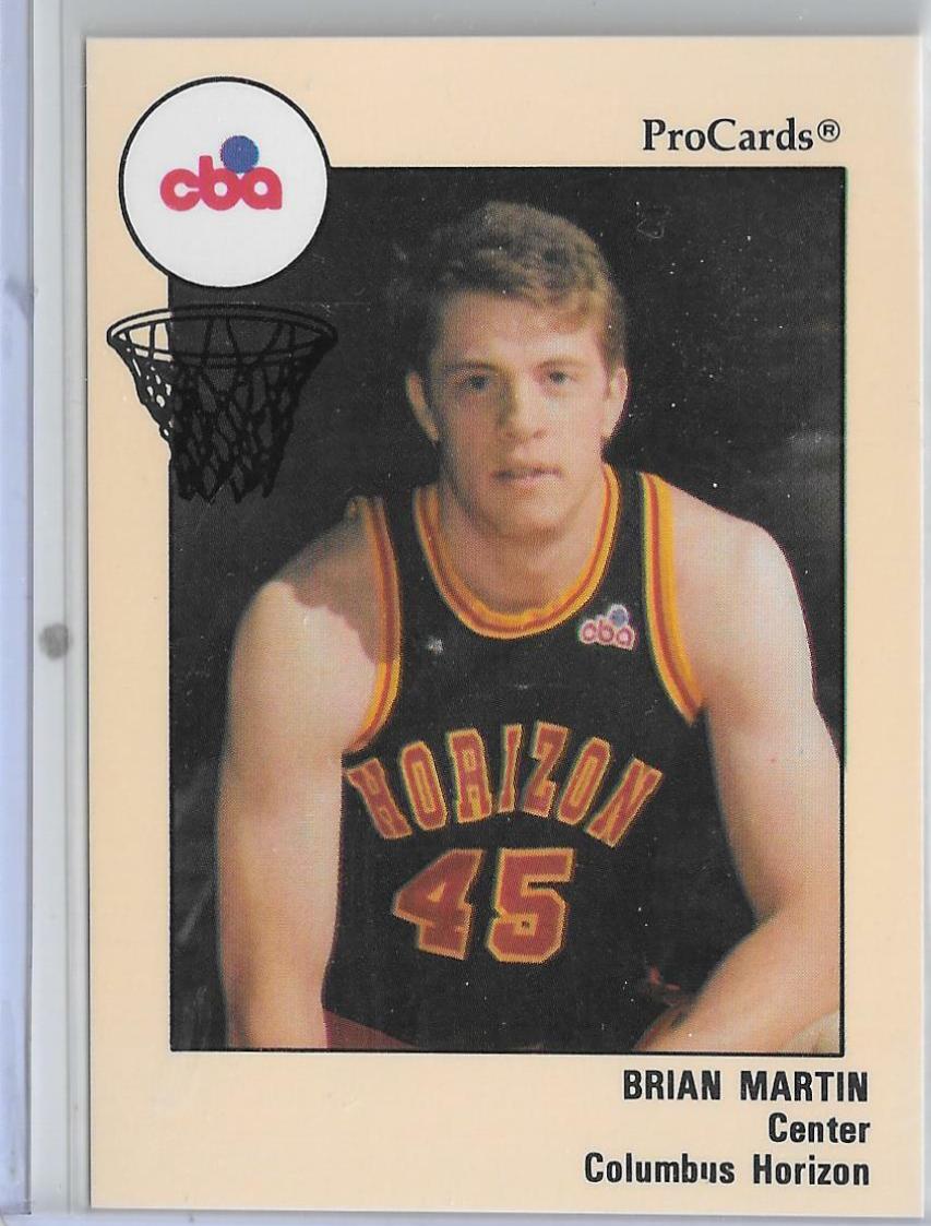 Brian Martin #79 Basketball Cards 1989 Procards Cba