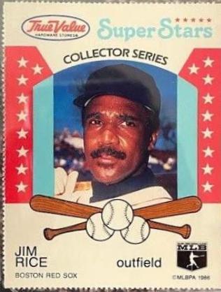 Jim Rice #7 Baseball Cards 1986 True Value Perforated